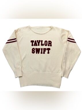 OFFICIAL Taylor Swift Red Taylor’s Version Collegiate Knit Sweater